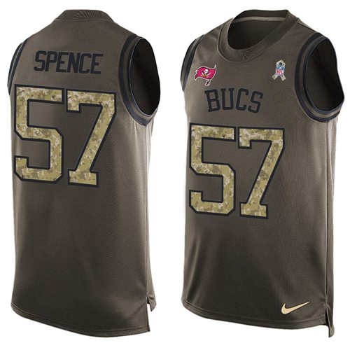 Nike Buccaneers #57 Noah Spence Green Men's Stitched NFL Limited Salute To Service Tank Top Jersey